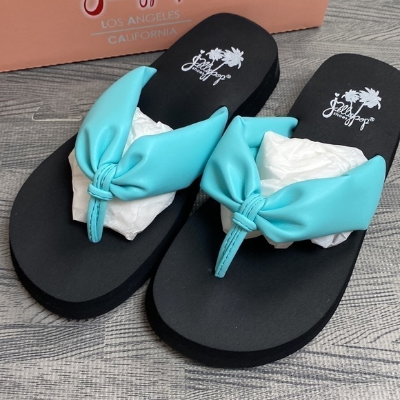 Jellypop NWT Gabby Teal Flip Flop Sandal - Picture 1 of 10